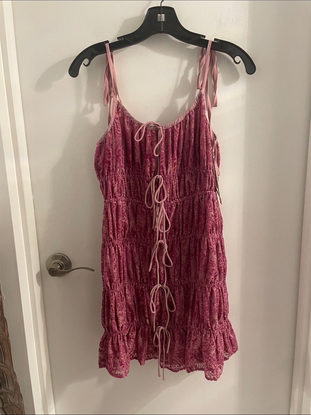 NWT For Love and Lemons medium Shades of pinks Felicity Mini Dress